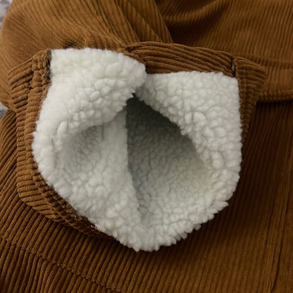 Bagatelle NWOT Chunky Brown Soft Faux Sherpa Lined Corduroy Jacket W/Pockets - Picture 5 of 7